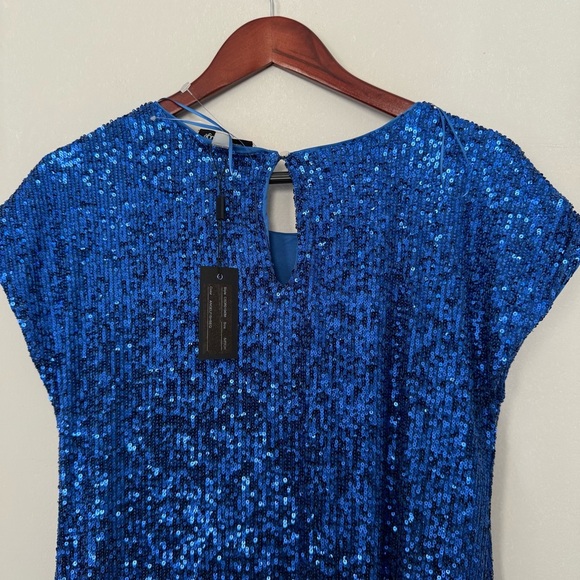 Elegant Blue Sequin Sparkly Party Dress Dress Size S/M - Picture 2 of 10